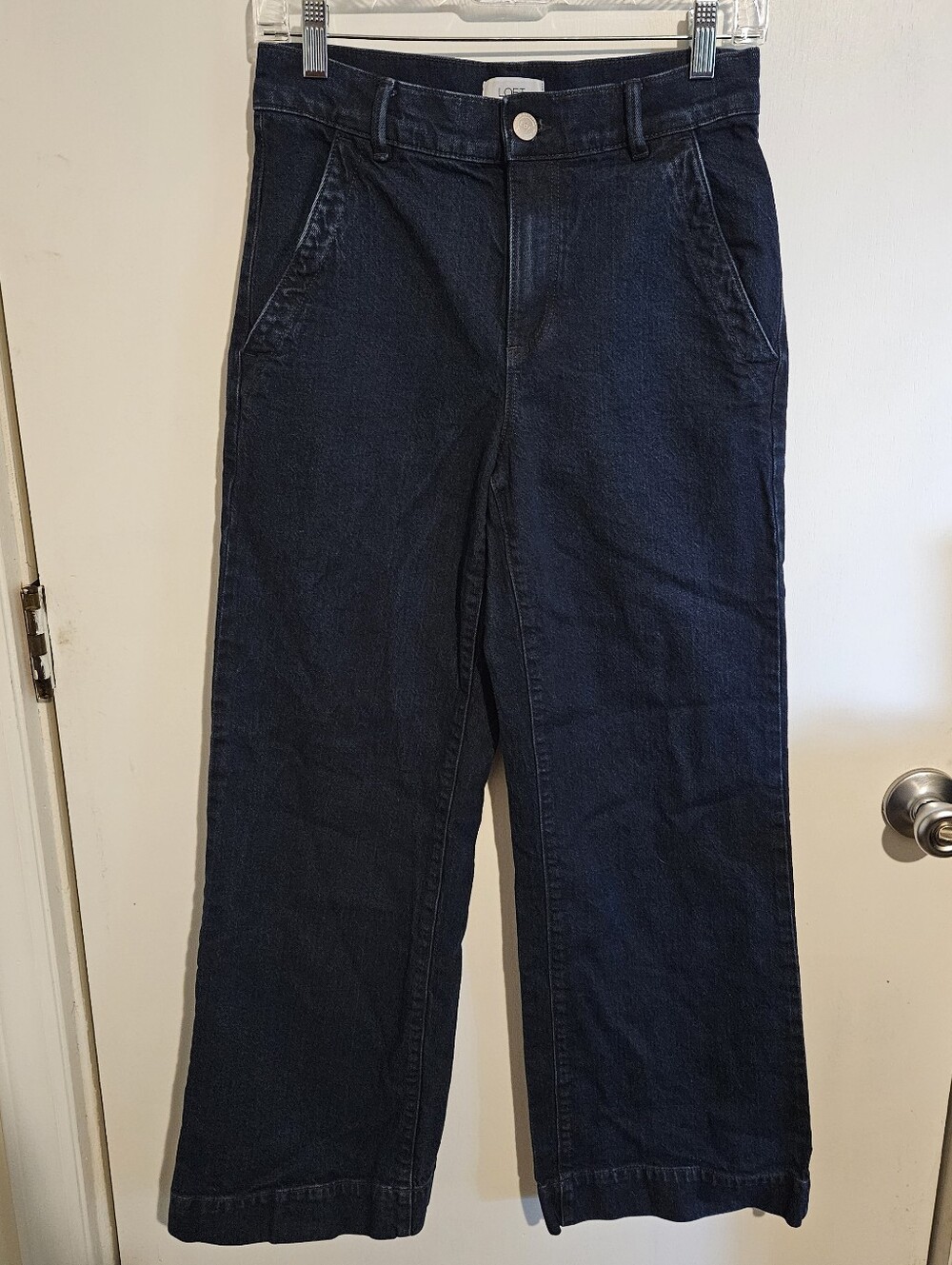 LOFT Outlet Women’s Size 2 High Rise Wide Leg Trouser Jeans Dark Wash